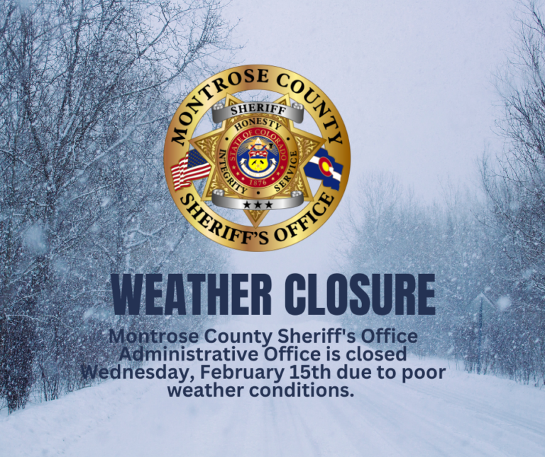 Administrative Office closed due to poor weather conditions