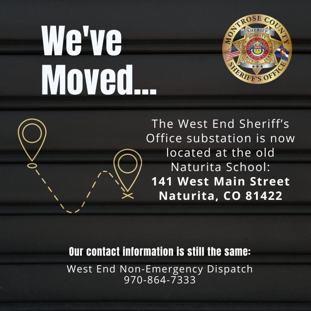 Looking for the West End Substation? Our team is now available at the old Naturita School building at 141 West Main Street, Naturita. Please note our phone numbers have not changed.