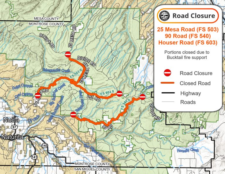 Bucktail Fire Road Closures