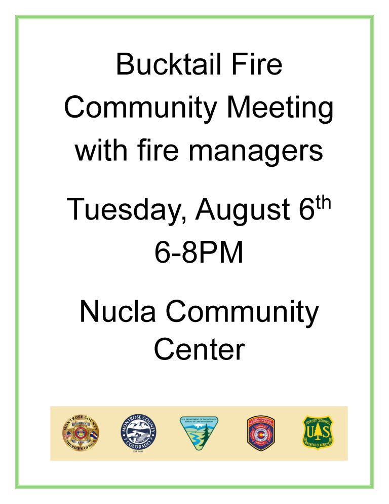 Bucktail Fire Community Meeting in Nucla