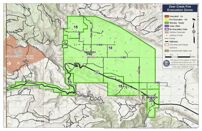 Deer Creek Fire – All Zones are moving Back to Ready (Green)